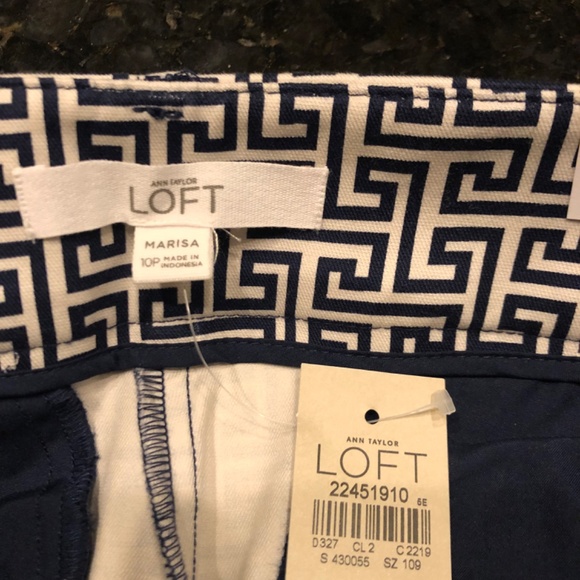 Loft “The Riviera Pant” Cropped Marisa Fit Size  10 Petite - Picture 3 of 5